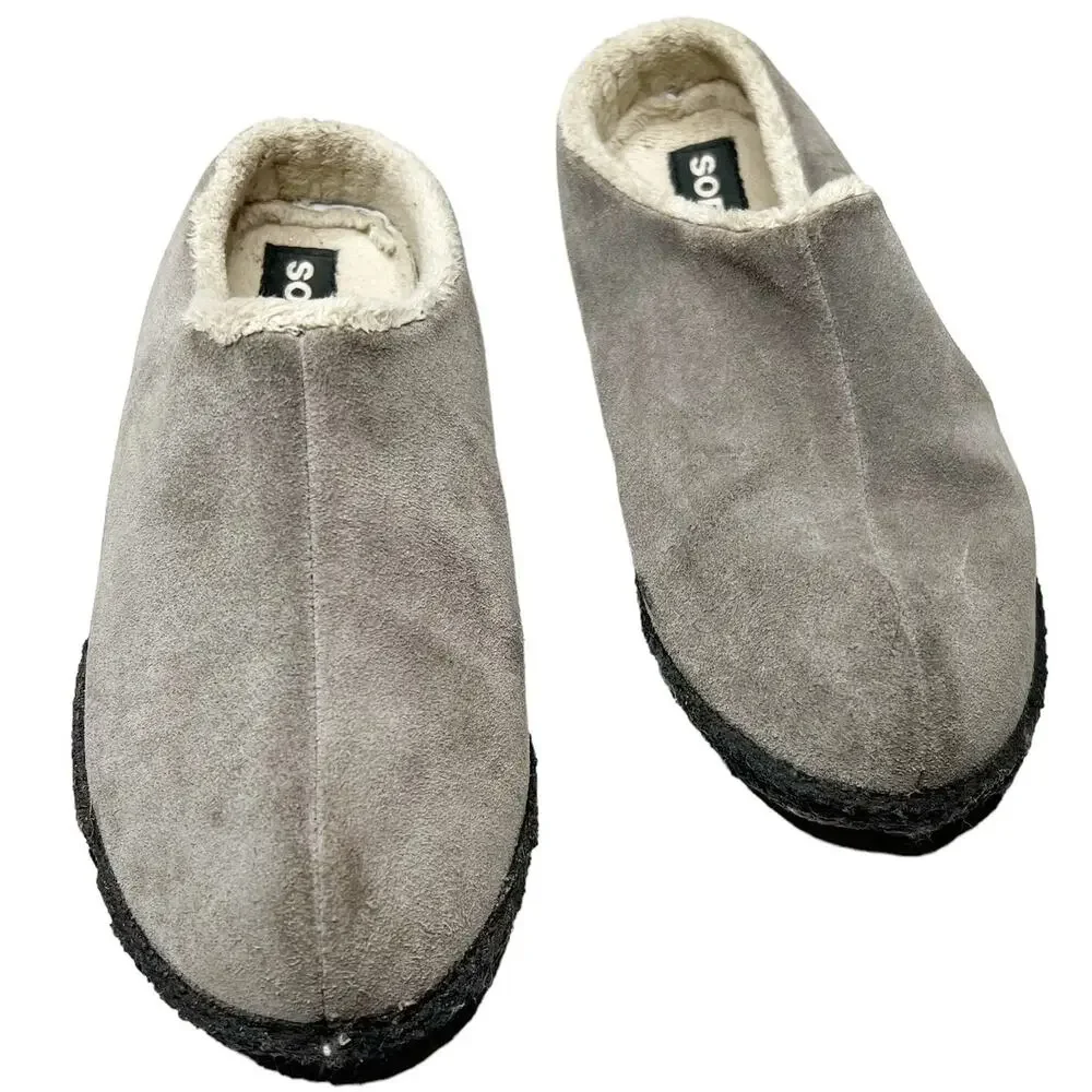 SOREL Lanner Ridge II Youth Slipper Quarry Dark Gray Slip On Shoes Size 2